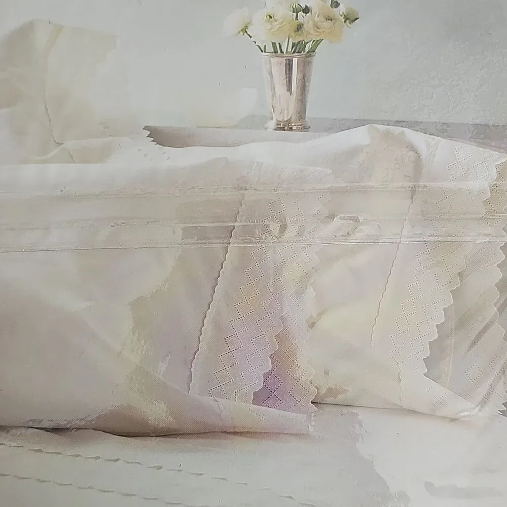 NWT JCPenny Home Flat Sheet, White, 100% Egyptian Cotton, Size TWIN